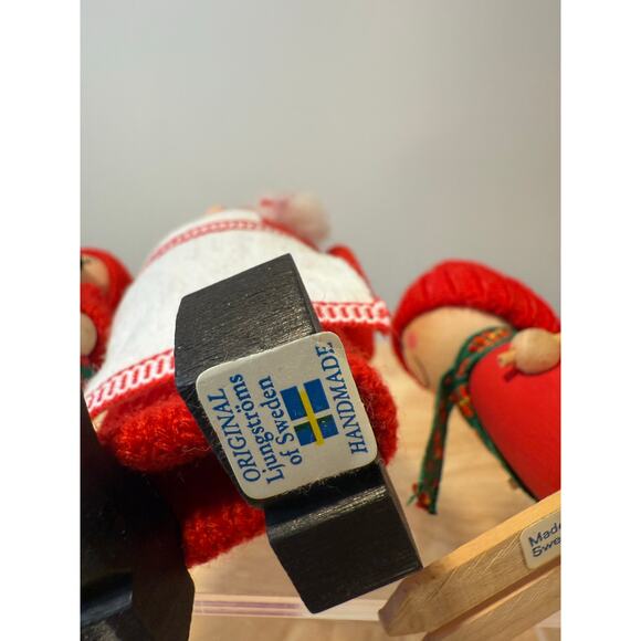 Lot of 3 Ljungstroms Of Sweden Tomte Wooden Figures Holiday Christmas JL - Picture 10 of 11